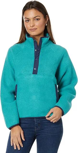 Toad&Co Campo Fleece Pullover (Cyan) Women's Clothing Cover