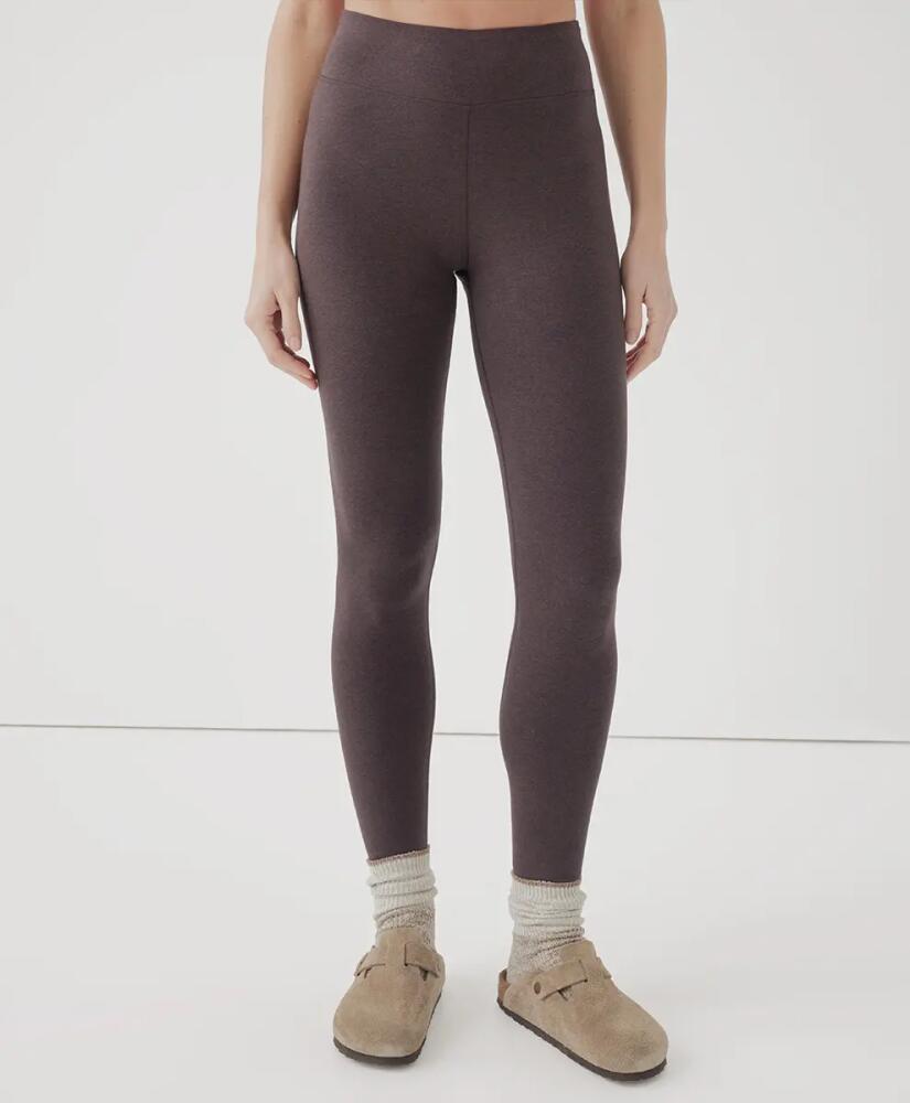 Pact PureFit Legging Made With Organic Cotton in Chocolate Heather Cover