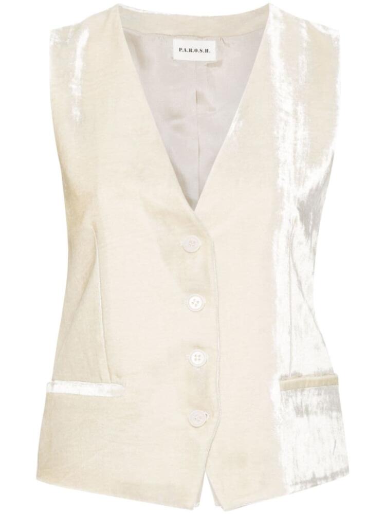 P.A.R.O.S.H. velvet gilet - Neutrals Cover