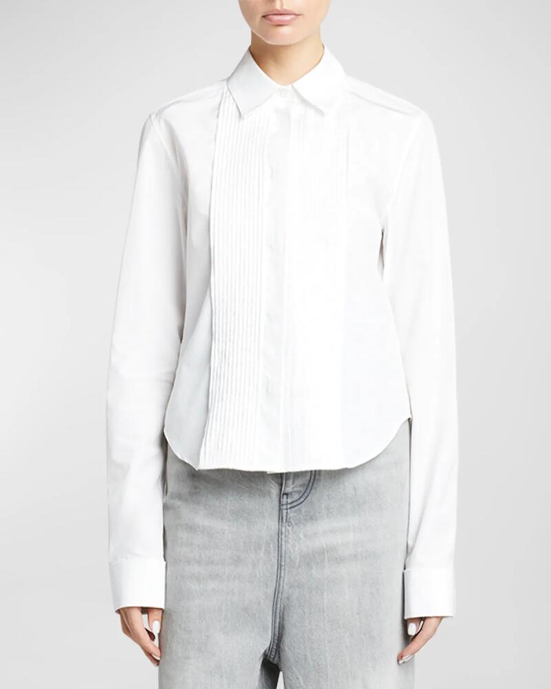 Loewe Pleated Bib-Front Blouse Cover