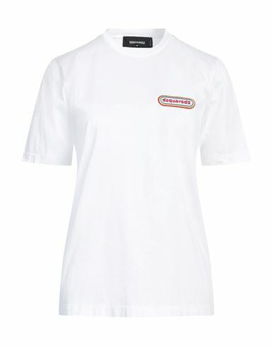 Dsquared2 Woman T-shirt White Cotton Cover