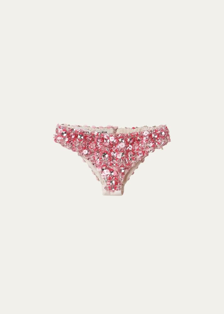 Miu Miu Embellished Wool-Silk Briefs Cover