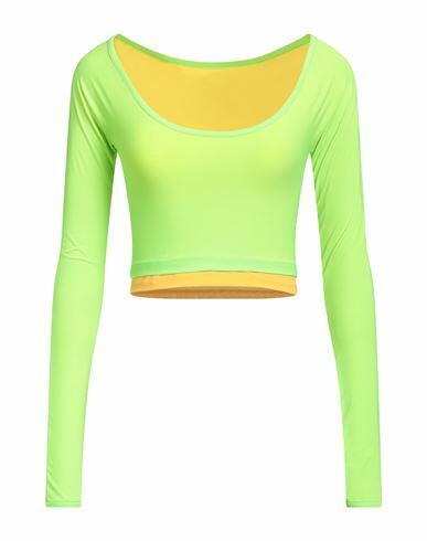 Sunnei Woman T-shirt Acid green Polyamide, Elastane Cover