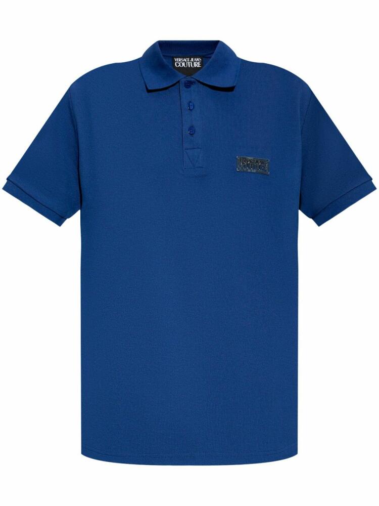 Versace Jeans Couture logo-plaque polo shirt - Blue Cover