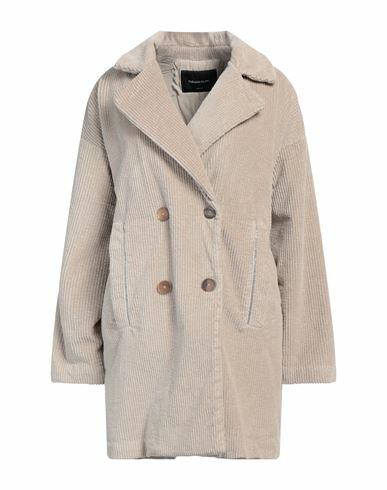 Fabiana Filippi Woman Coat Sand Cotton, Elastane Cover