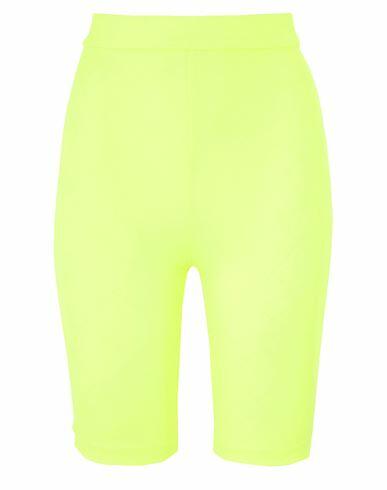 8 By Yoox Recycled Nylon High-waist Biker Shorts Woman Leggings Yellow Recycled polyamide, Elastane Cover