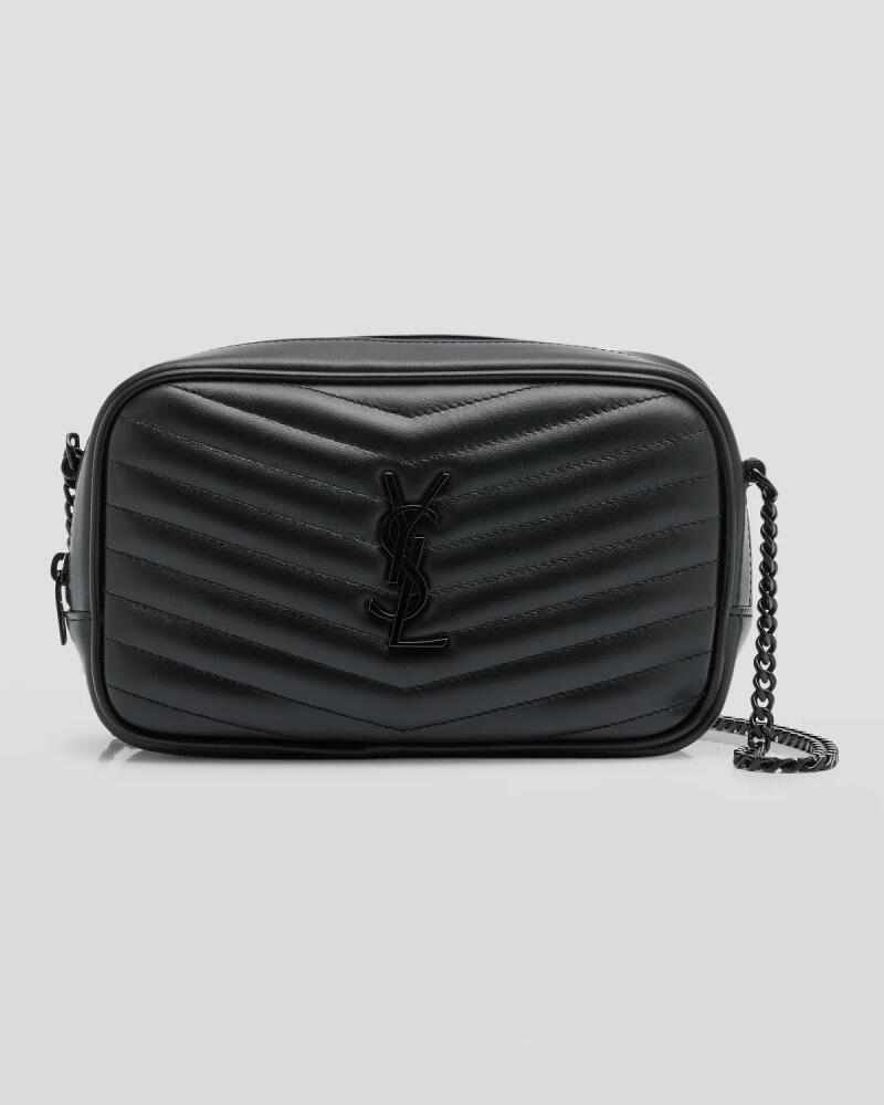 Saint Laurent Lou Mini YSL Camera Bag in Smooth Quilted Leather Cover