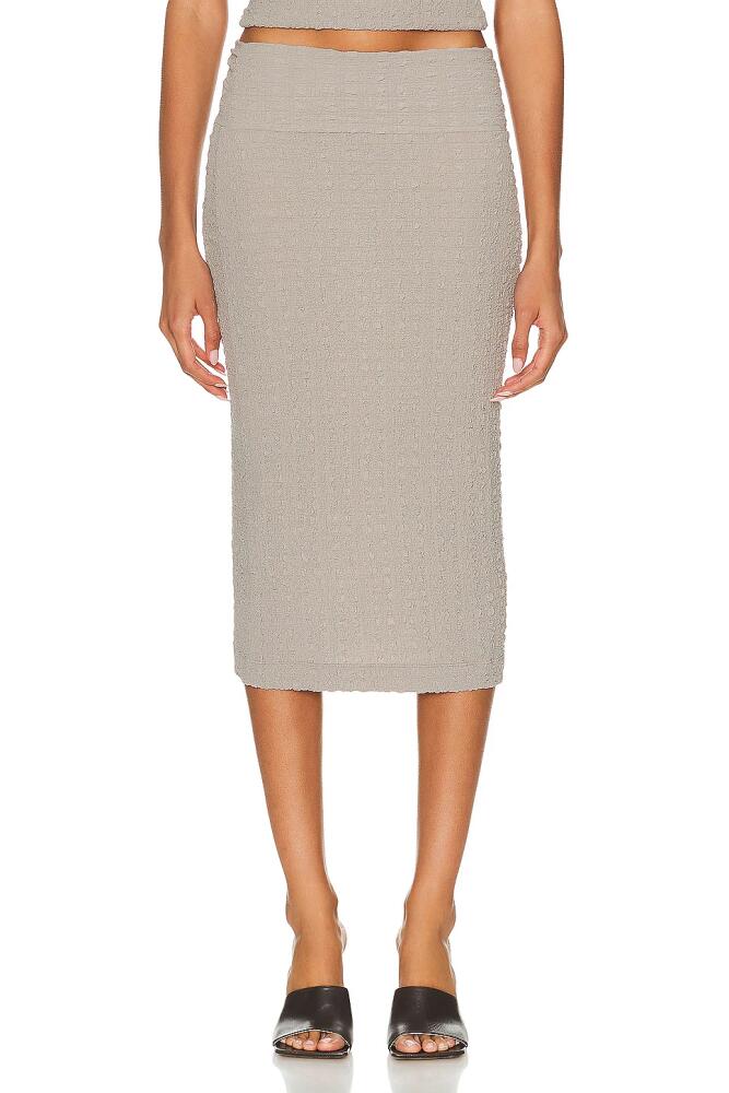 Enza Costa Puckered Pencil Skirt in Grey Cover