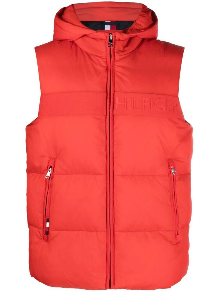 Tommy Hilfiger padded hooded gilet - Red Cover