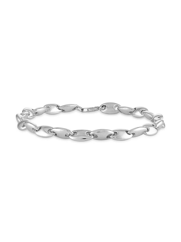 Esquire Men's Sterling Silver Puff Mariner Link Chain Bracelet Cover