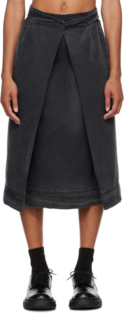 YMC Black George Midi Skirt Cover