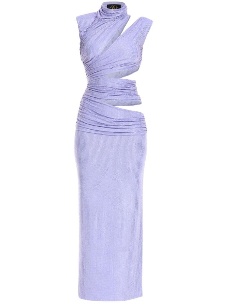 De La Vali Mahogany crystal-embellishment maxi dress - Purple Cover