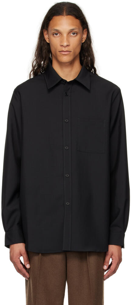 Róhe Black Slim Classic Shirt Cover