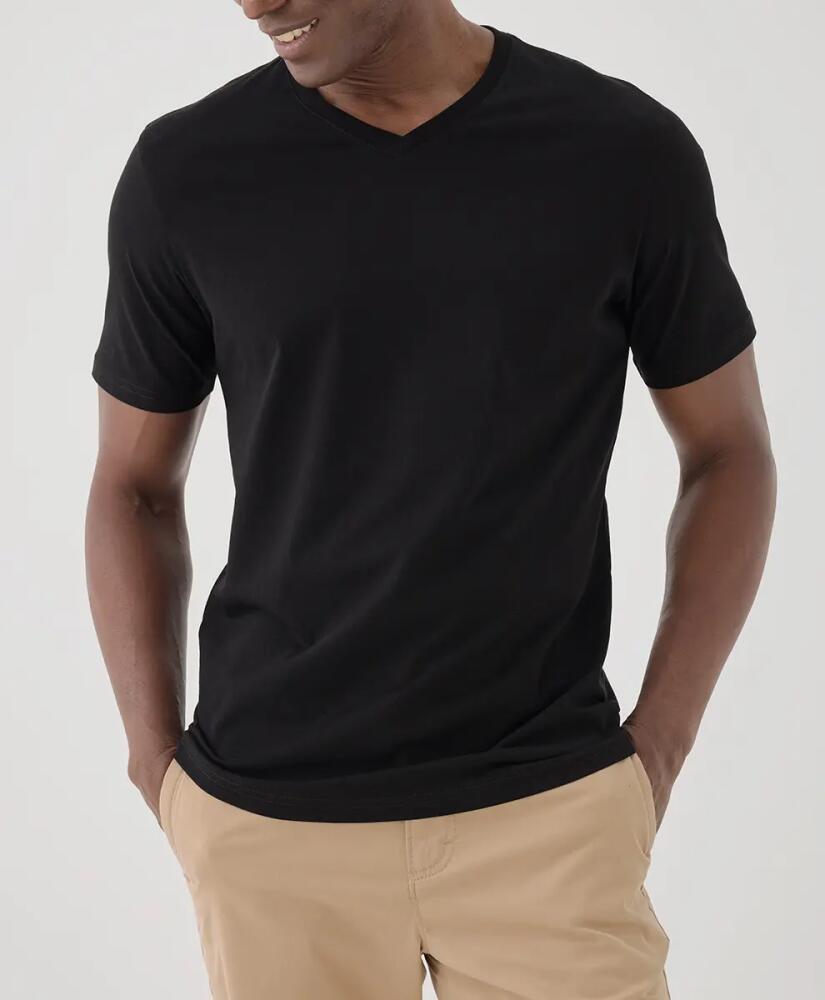 Pact Organic Softspun V-Neck Tee in Black Cover