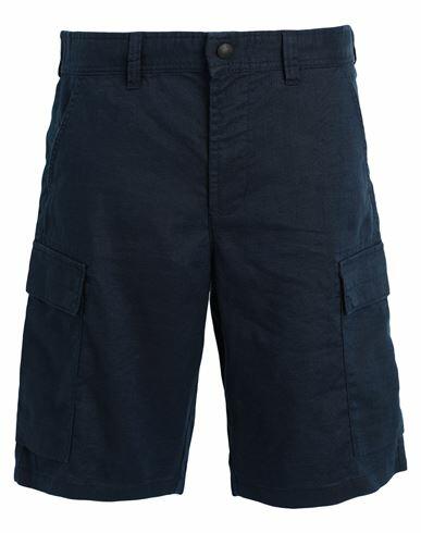 Boss Man Shorts & Bermuda Shorts Navy blue Linen, Recycled polyester Cover