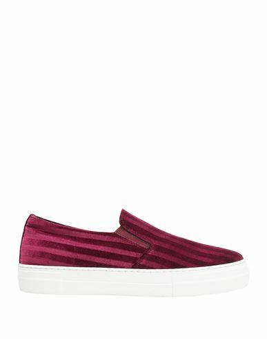 8 By Yoox Velvet Slip-on Sneakers Man Sneakers Burgundy Textile fibers Cover