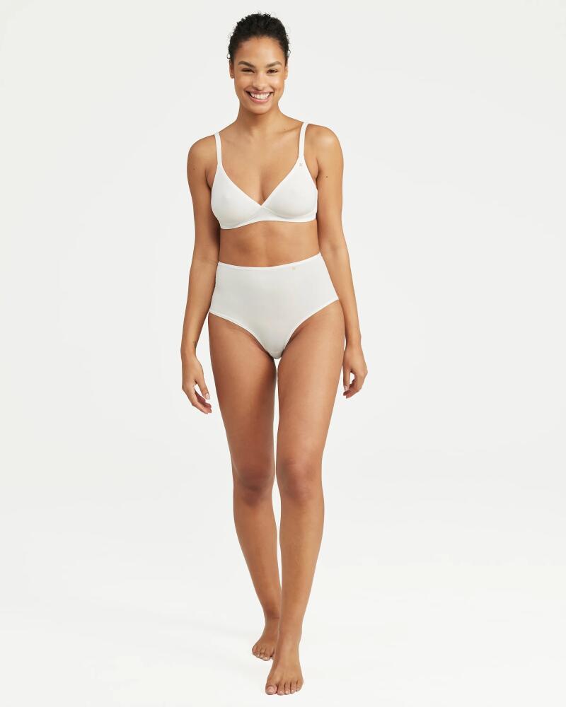 Nudea The Stretch High Waisted Brief in White Cover