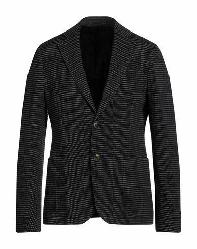 Giorgio Armani Man Blazer Black Virgin Wool, Cotton, Modacrylic, Elastane Cover