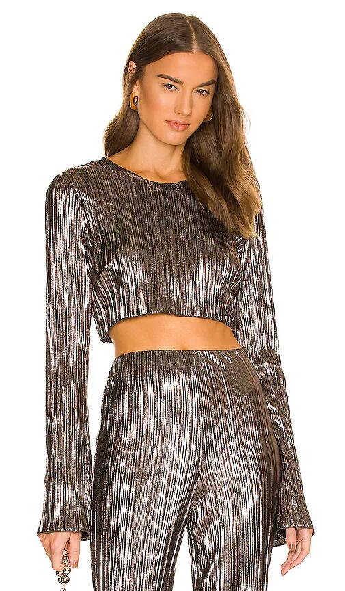 House of Harlow 1960 x REVOLVE Lidia Top in Metallic Silver Cover