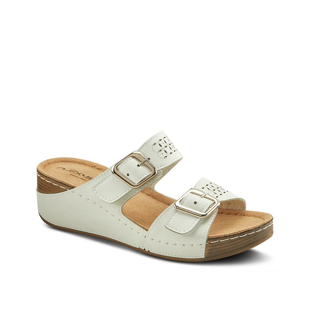 Flexus by Spring Step Thrume Wedge Sandal | Women's | White Cover