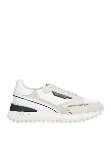 D. a.t. e. Man Sneakers Off white Leather, Textile fibers Cover