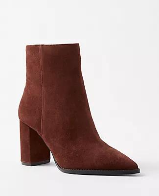 Ann Taylor Pointy Toe Suede Booties Cover