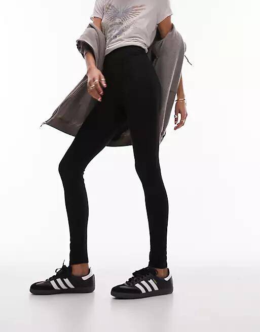 Topshop high waisted legging in black Cover