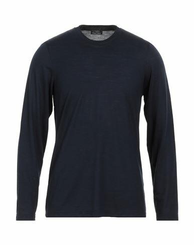 Barba Napoli Man T-shirt Midnight blue Virgin Wool Cover