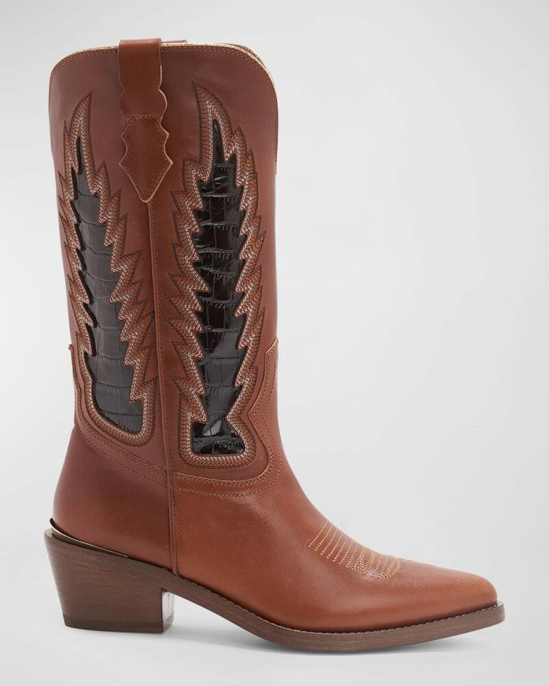 Partlow Whitney Mixed Leather Western Boots Cover