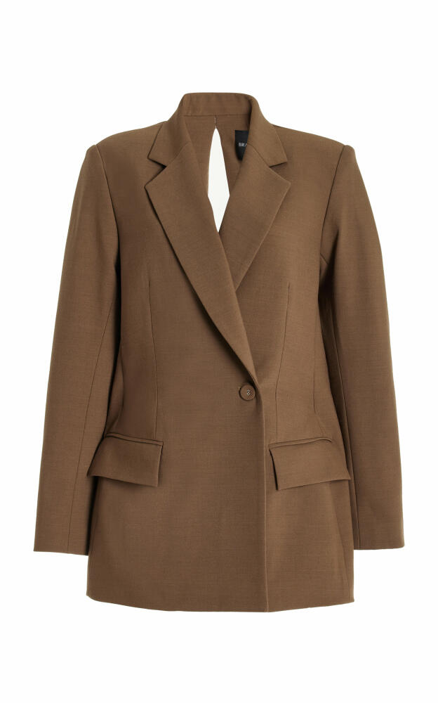 Brandon Maxwell - The Riley Double-Breasted Wool-Blend Jacket - Brown Cover