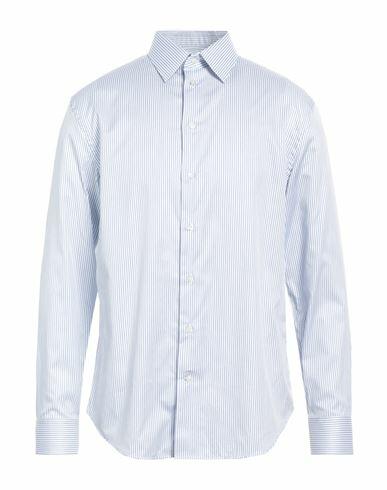 Emporio Armani Man Shirt Sky blue Cotton Cover