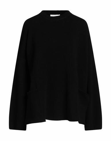 Solotre Woman Sweater Black Wool Cover