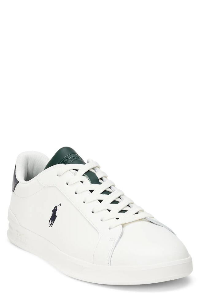 Polo Ralph Lauren Heritage Court II Low Top Sneaker in White/Navy/Forest Cover