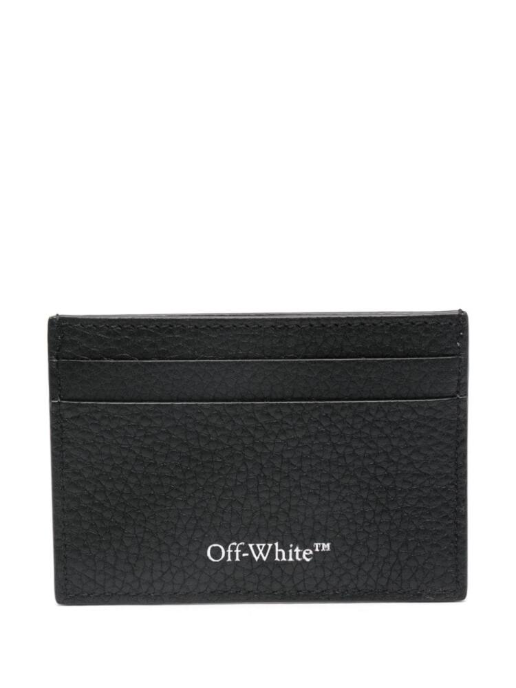 Off-White Diag-stripe leather cardholder - Black Cover