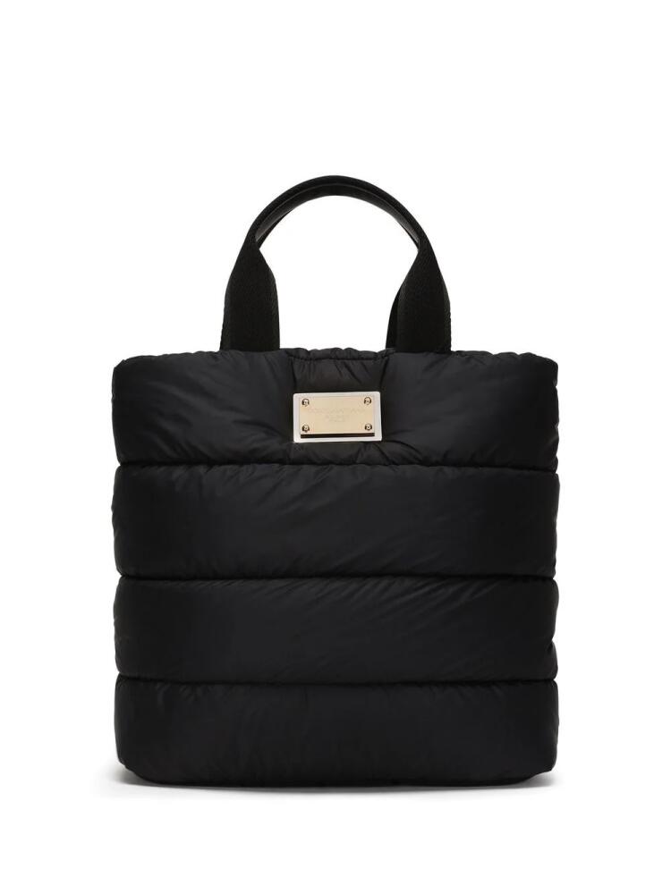 Dolce & Gabbana padded shopping tote bag - Black Cover