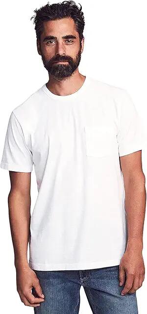 Faherty Sunwashed Pocket Tee (White 1) Men's Clothing Cover