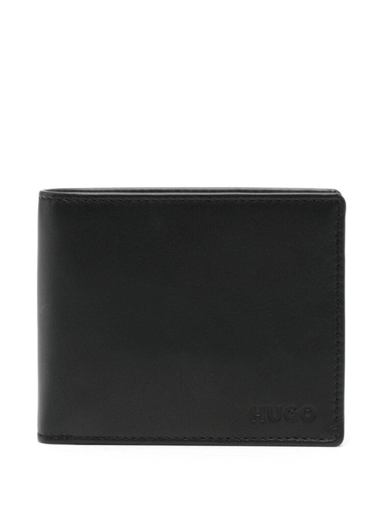 HUGO logo-debossed leather wallet - Black Cover