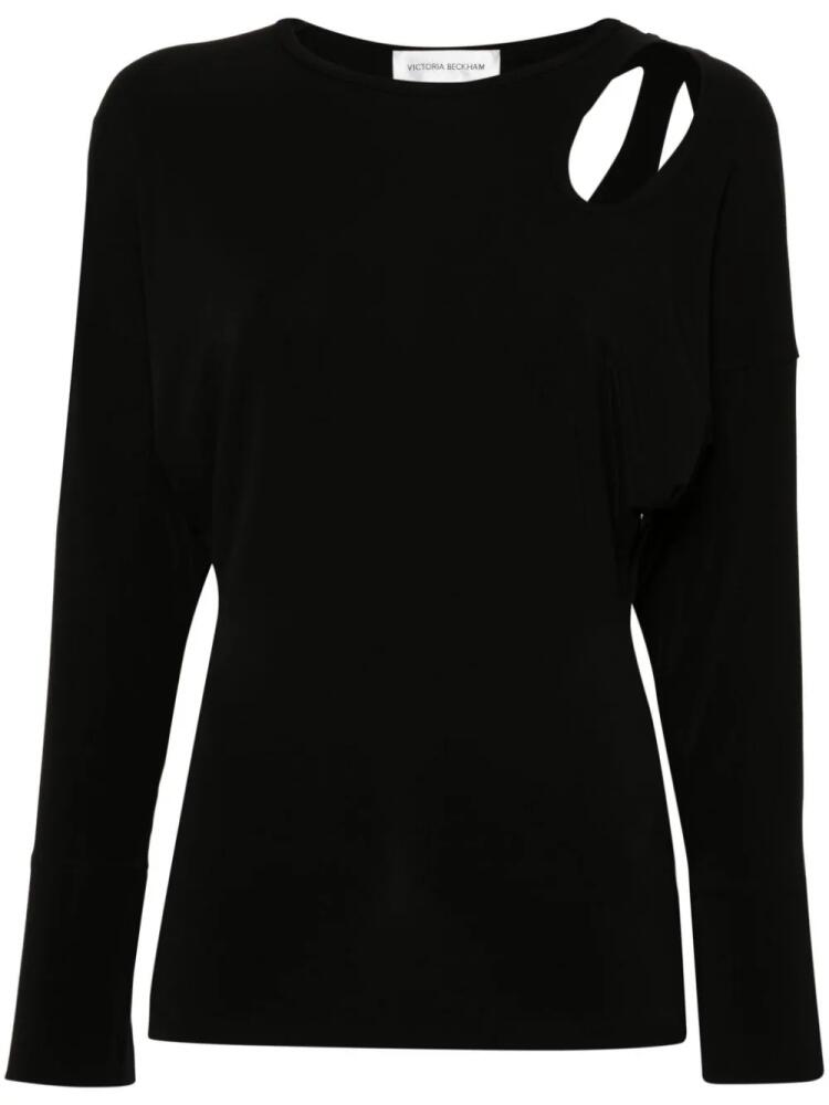 Victoria Beckham twist-detail jersey T-shirt - Black Cover