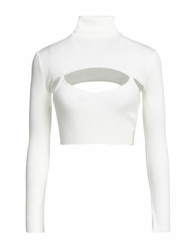 Hinnominate Woman Turtleneck White Viscose, Acrylic, Elastane Cover