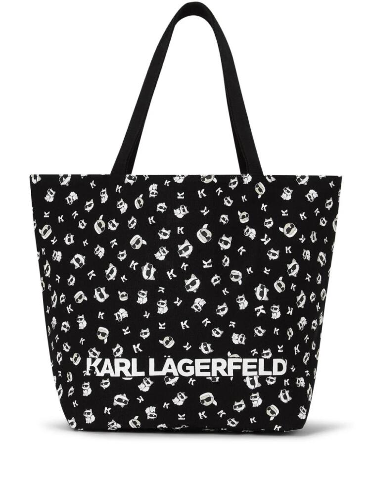 Karl Lagerfeld Ikon Choupette reversible tote bag - Black Cover