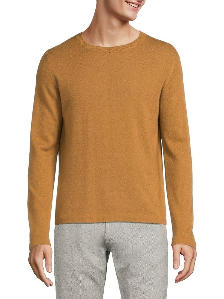 Isaia Men's Crewneck Cashmere Blend Sweater - Khaki Beige Cover