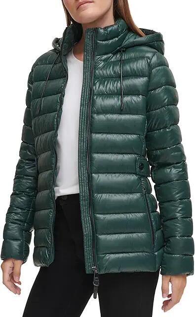 DKNY Short Packable With Side Tab (Malachite) Women's Jacket Cover