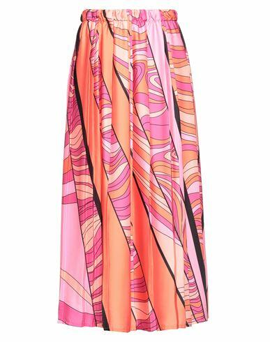 Pink Memories Woman Maxi skirt Orange Polyester Cover