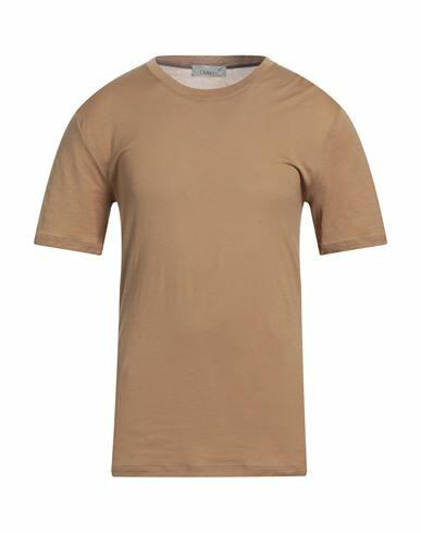 Laneus Man T-shirt Camel Cotton Cover