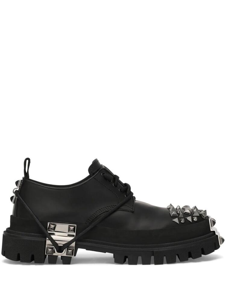 Dolce & Gabbana stud-detail Derby shoes - Black Cover