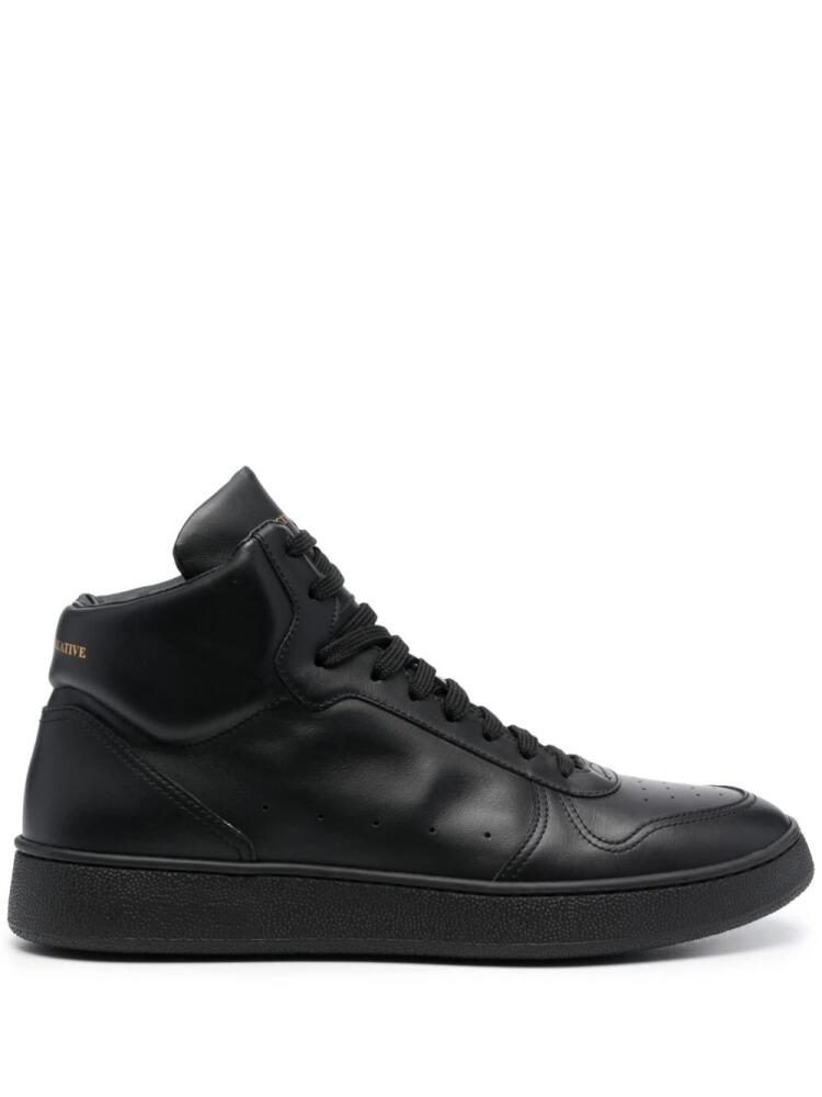 Officine Creative Mower high-top leather sneakers - Black Cover