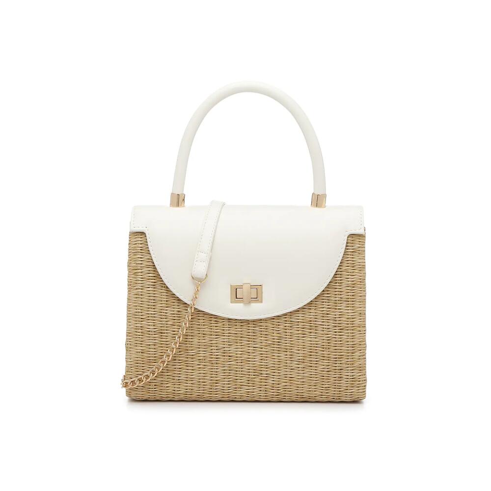 Kelly & Katie Wicker Satchel | Women's | White/Tan Cover