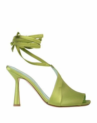 Aldo Castagna Woman Sandals Acid green Textile fibers Cover