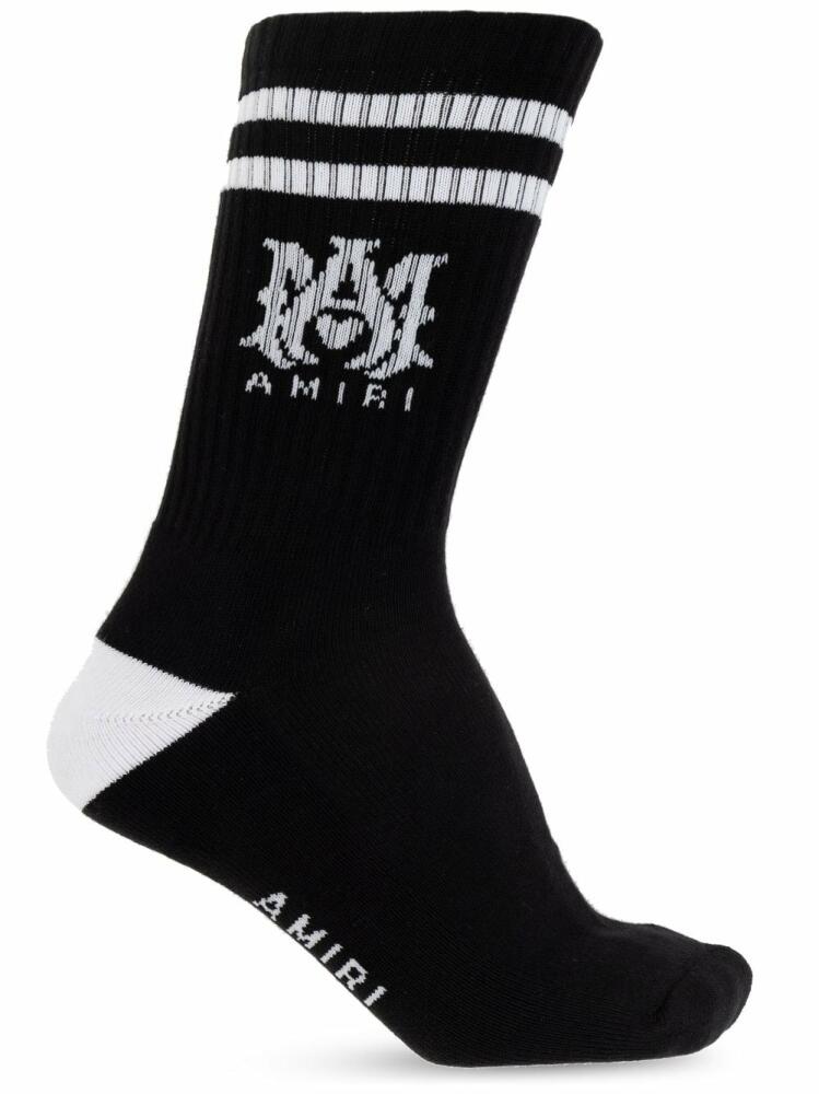 AMIRI striped jacquard socks - Black Cover