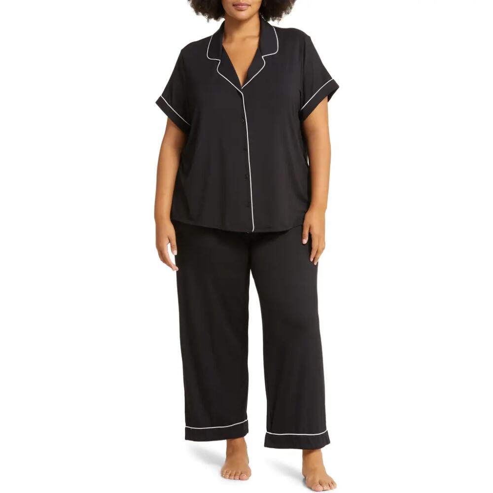 Nordstrom Moonlight Eco Crop Pajamas in Black Cover